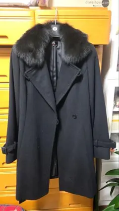 L&B LIFE&BEAUTY ファー付きロングコート ブラック 9