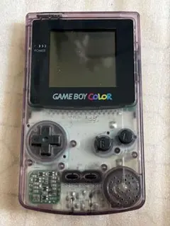 ゲームボーイカラー クリアパープル 本体 + ゲームカートリッジジャンク品