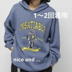 アソートモチーフジャカードニットパーカー ニコアンドトップススウェットトレーナー