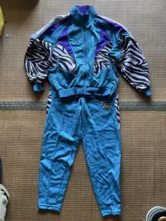 【希少】asics 90s ジブラ　トラックジャケット　パンツ　セットアップ