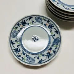 美濃焼　松峰作　松峰窯　中皿　6枚　昭和レトロ　花鳥　菱紋 美濃焼 松峰作 松峰窯 中皿 6枚 昭和レトロ 花鳥 菱紋 2025