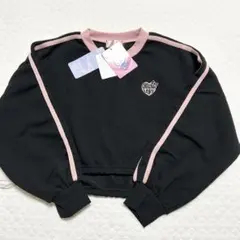 新品未使用 サンリオキティ 裏起毛トレーナー 150黒 チョアチョア