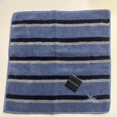新品未使用/BURBERRY/バーバリー/タオルハンカチ/ホース/ブルー