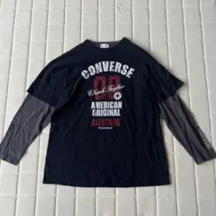 コンバース　CONVERSE 長袖カットソー ネイビー グレー メンズ 2Lのサムネイル