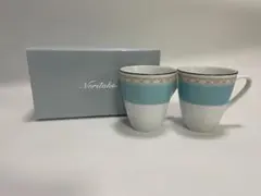 新品未使用　ノリタケ ハミングブルー マグカップペア　Noritake