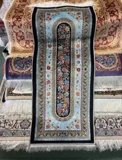 イラン、シルクラグ/サイズ:42x100cm....ir35. イラン、シルクラグ/サイズ:42x100cm.ir35. - メルカリ