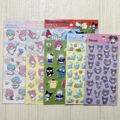 ダイソー　サンリオ　ぷくっとシール　ペタペタシール　5枚セット