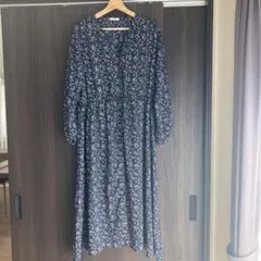GLACIER 花柄 ロングワンピース Lサイズ