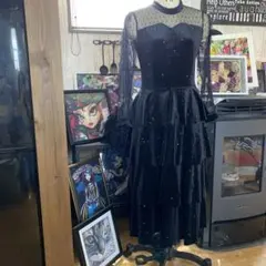 ブラック ティアード パーティードレスのサムネイル