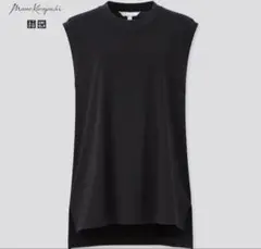 ユニクロ×マメクロゴウチ　エアリズムコットンオーバーサイズT(ノースリーブ)