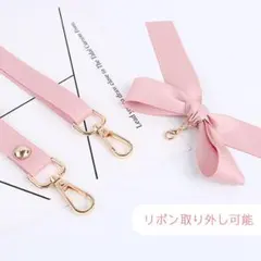 スマホショルダー ストラップ リボン付き 韓国 斜めがけ 肩掛け 長さ調節可能