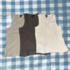 H＆M エイチアンドエム タンクトップ 3枚組 コットン ノースリーブ メンズのサムネイル