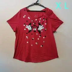 ミニーマウス 半袖Tシャツ 赤