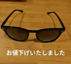 ＮＯ ＩＤ　ノーアイディ ブラック ラウンド型サングラス ブラックレンズ