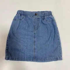 GU キッズデニムスカート ウエストゴム 140cm