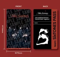 SixTONES MILESixTONES 初回限定a盤　パス