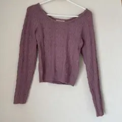 最終値下げ⚠️未使用品/ピンク ケーブルニット 長袖セーター