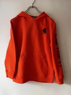 m*♡様 No.6004 Carharttロゴ袖プリントパーカー橙M