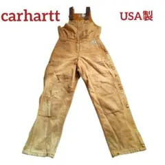90s USA製Carhartt/カーハート オーバーオール ブラウン