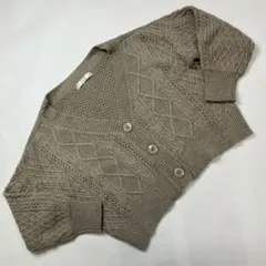 ピンクハウス グレージュ ケーブル編みニットカーディガン/2018年