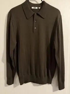 Uniqlo U - メリノブレンドポロセーター オリーブ XL