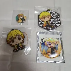 鬼滅の刃　我妻善逸　缶バッジ　ラバーストラップ　まとめ売り