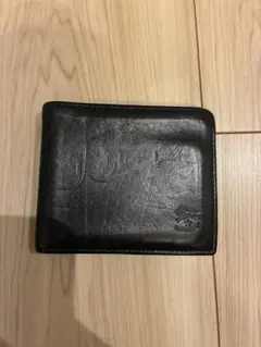 IL BISONTE 二つ折り財布 ネイビー　レザー