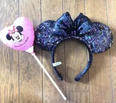 ディズニーカチューシャとミニー風船