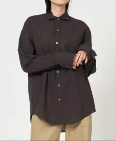 THE SHINZONE SHEER DADDY SHIRT P0 黒 洗える - メルカリ