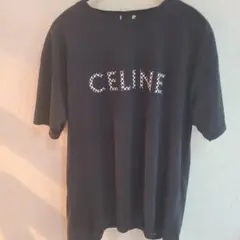 セリーヌ スタッズ チェッカーロゴ Tシャツ XL