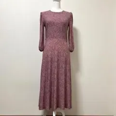 ラルフローレン　ロングワンピース　小花柄　大人　上品　ボルドー　春　素敵