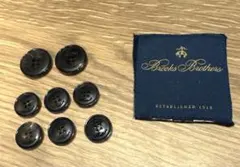 Brooks Brothers ベッコウ調の黒ボタン 8個セット≪超レア≫ 55