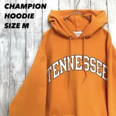 チャンピオン　カレッジプリントスエットパーカー サイズM オレンジ　アメリカ古着