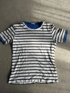 白黒ストライプ 半袖Tシャツ Sサイズ