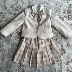 フォーマルスーツ ベージュ チェック柄