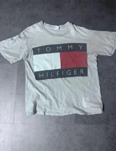 XL/古着 トミーヒルフィガー 半袖 90s ビッグロゴ コットン クルーネック