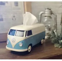 Volkswagen T1 Bus ティッシュボックス　ブルー