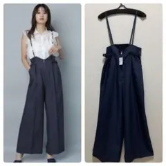 新品✨サイドベルト付きサロペット