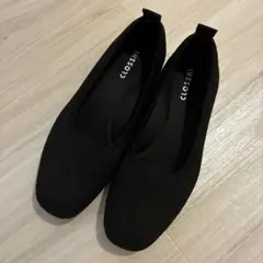 CLOSSHI ブラック フラットシューズ　パンプス