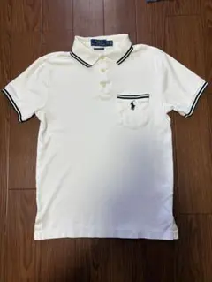 POLO RALPH LAUREN ポロシャツ ホワイト×ブラック　XS