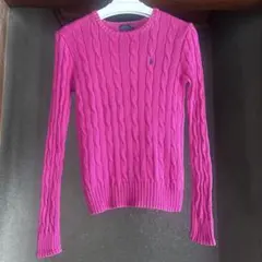 Polo Ralph Lauren ピンク ケーブルニット M