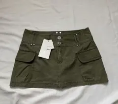 【新品未使用】タグ付き　ZARA カーゴミニスカート　スコート カーキ XSのサムネイル