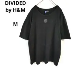 エイチアンドエム ブラック Tシャツ M　トップス　ニコチャンプリント