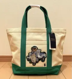 【新品未使用】 ポロベア キャンバス トートバッグ スモール グリーン