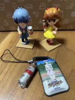 エヴァンゲリオン　UCC レイとアスカ　フィギュアセット ストラップ付き