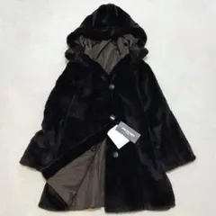 未使用✨ リバーシブル シルク100% ウィーゼル コート 4way Ｍ〜Ｌ