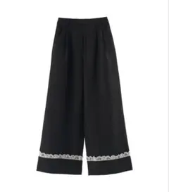 レース ワイドパンツ