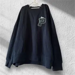 スヌーピー ユニクロ 刺繍ロゴ スウェット 3XL ネイビー