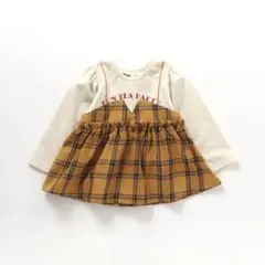 apres les cours チェックキャミドッキングロゴTシャツ