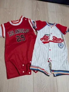 ロンパース2点セット スポーツ風